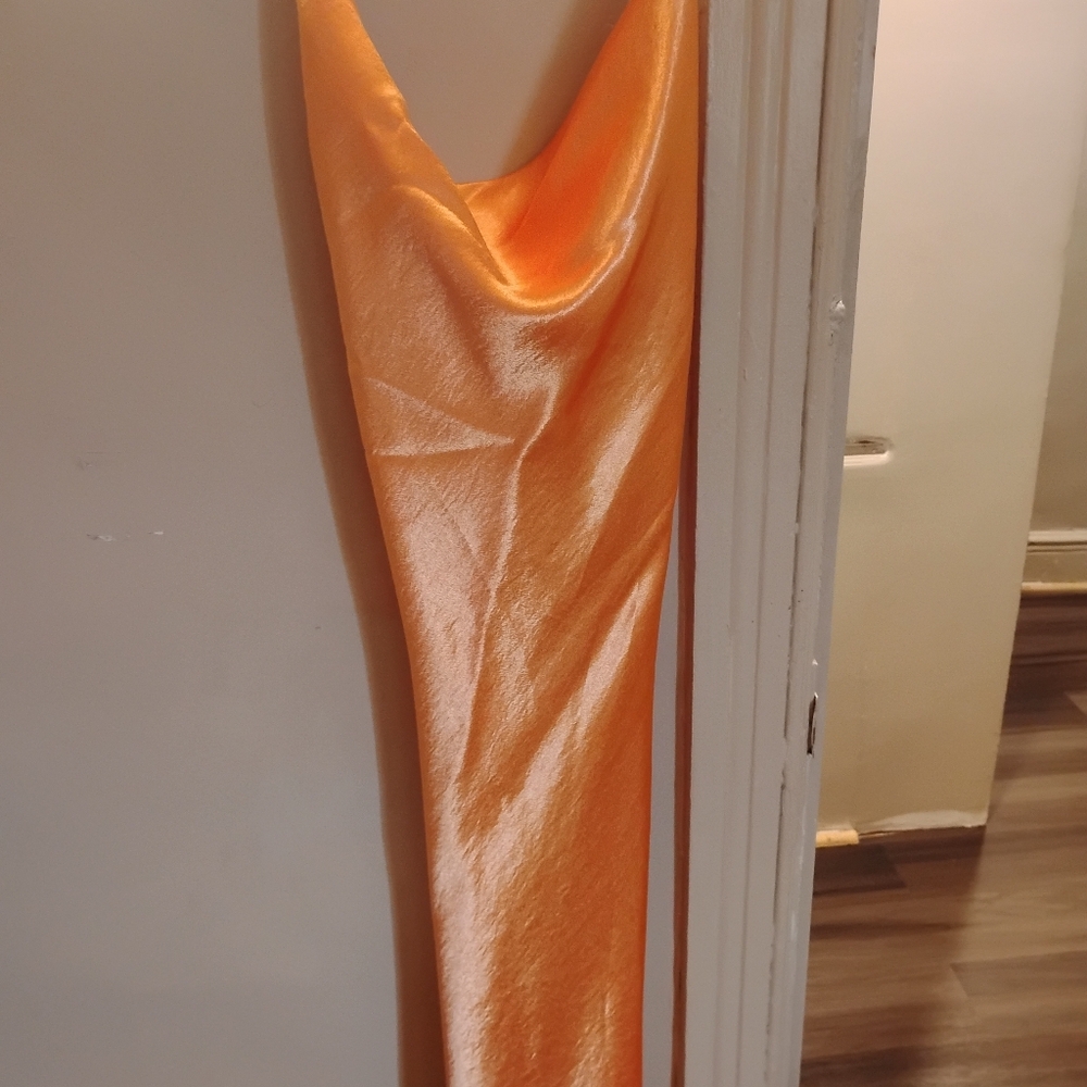 PrettyLittleThing Vibrant Orange Backless Dress